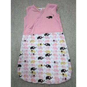 Magnificent Baby Sleep Sack Girls 6-12M Pink Elephant Magnetic Smart Close